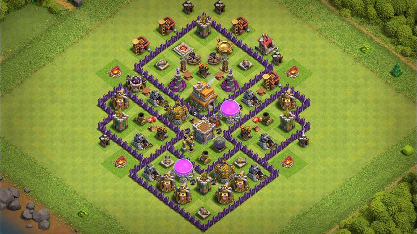 Town Hall 7 Hybrid Base layout by TReX