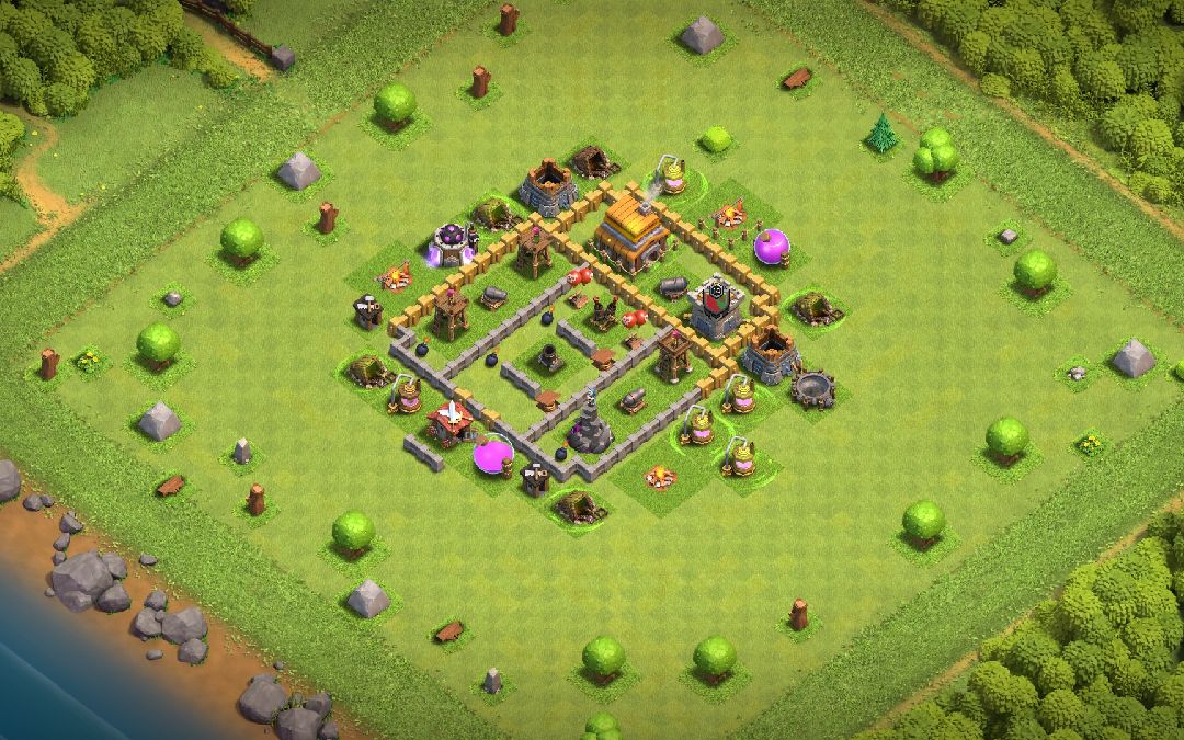 Town Hall 5 Trophy Base layout by SONU