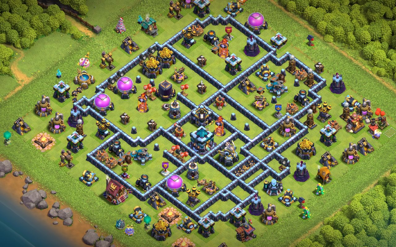 Town Hall 13 War Base layout by Crimson Hawk