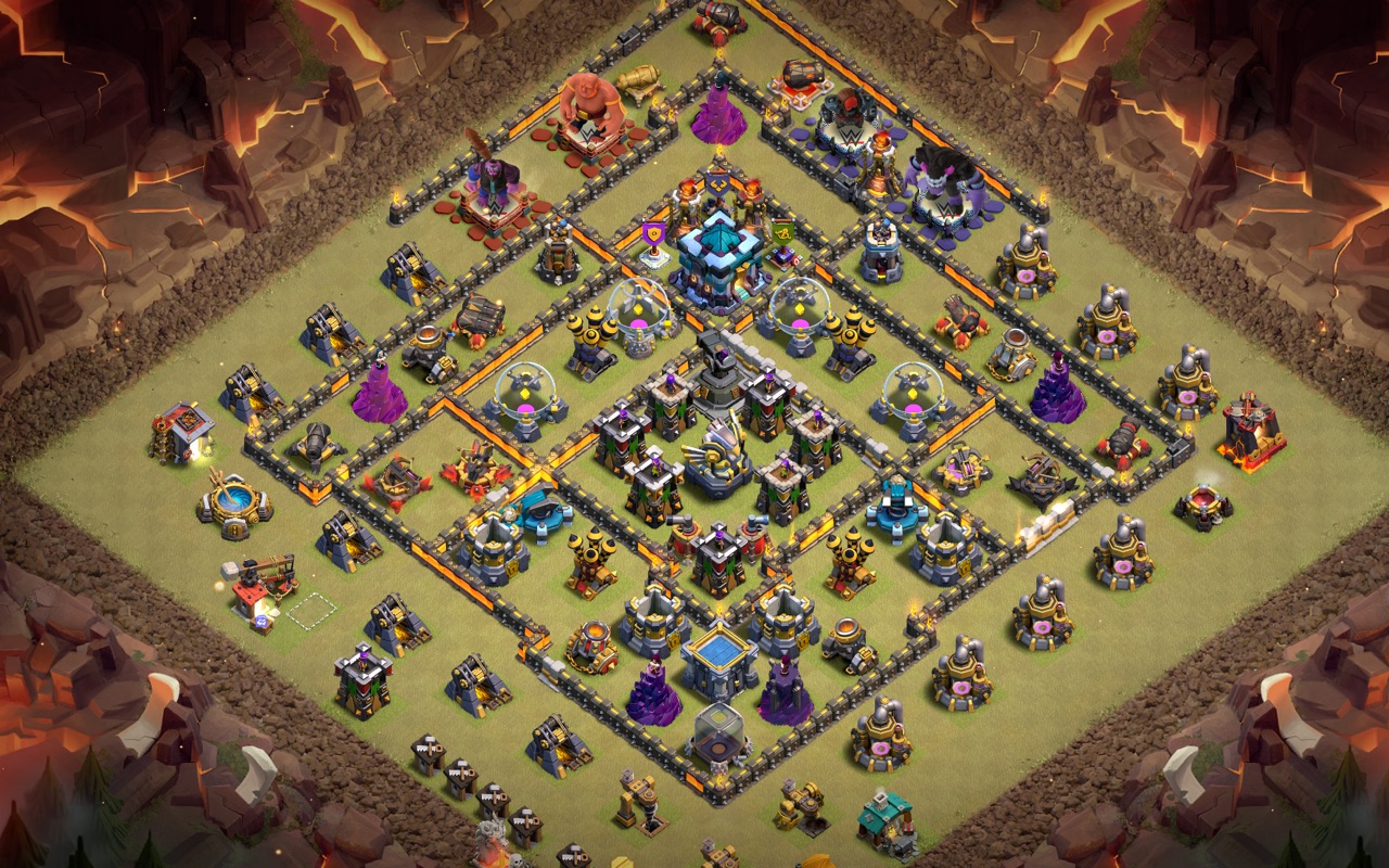 Town Hall 13 Hybrid Base layout by Sn0w0wl