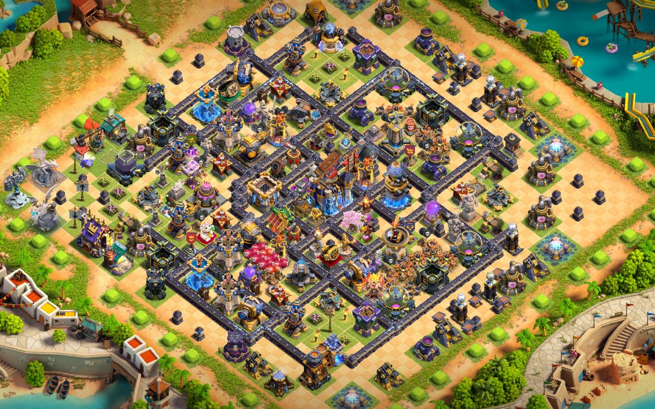 Town Hall 18 Trophy Base layout by Shakil Ahmed