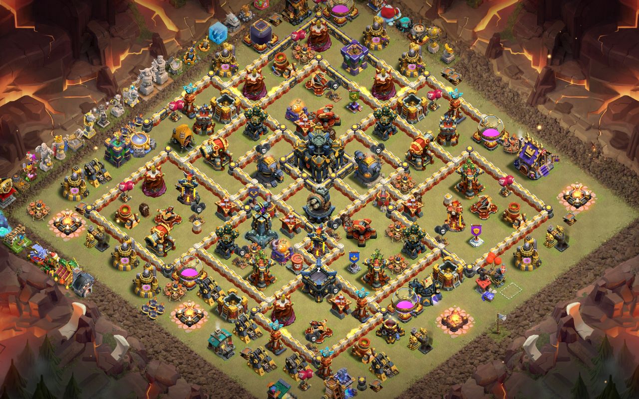 Town Hall 17 War Base layout by Crimson Badger