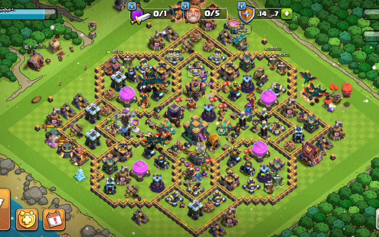Town Hall 14 Trophy Base layout by AHNED
