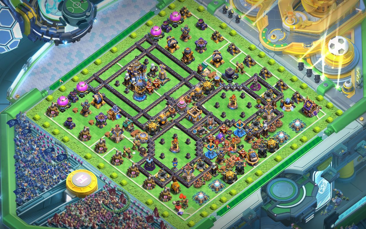 Town Hall 18 Trophy Base layout by Shakil Ahmed