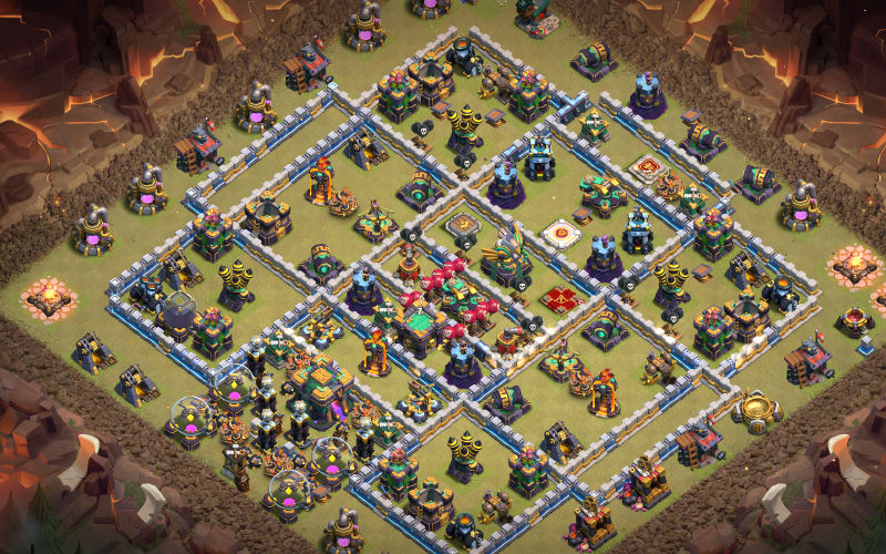 Town Hall 14 War Base layout by XLR8