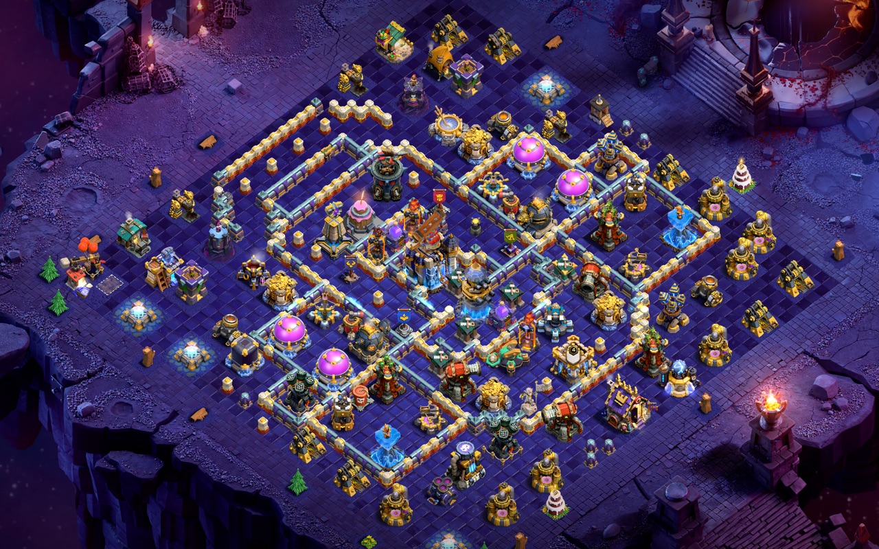 Town Hall 18 Hybrid Base layout by Sn0w0wl