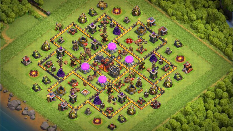 Town Hall 10 Farming Base layout by TReX