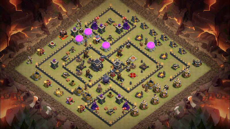 Town Hall 9 War Base layout by TReX