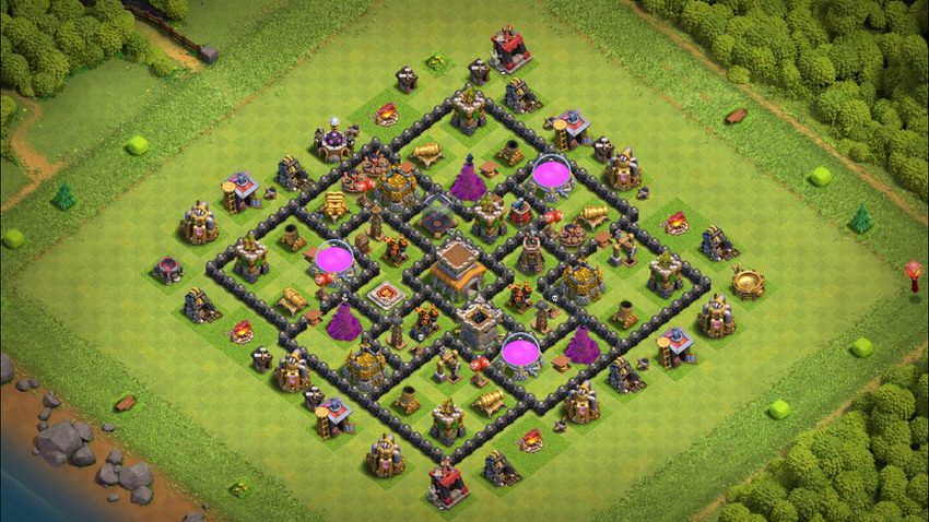 Town Hall 8 Trophy Base layout by TReX