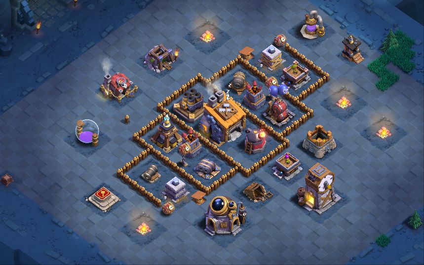 Builder Hall 8 Builder Base layout by Ameer