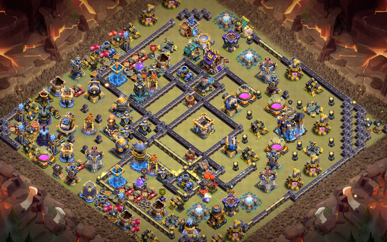 Town Hall 18 War Base layout by Mighty