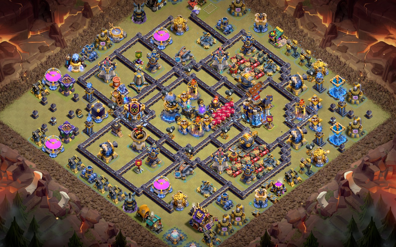 Town Hall 18 War Base layout by Kings Villa