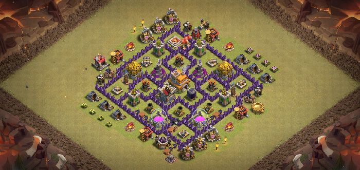 Town Hall 7 Trophy Base layout by User