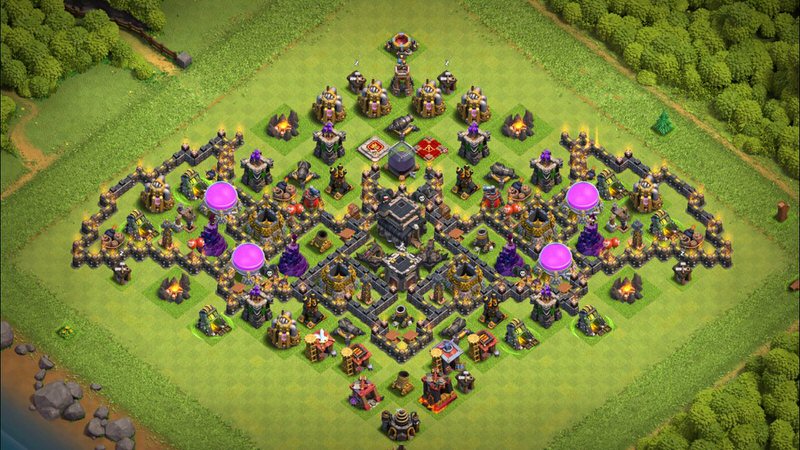 Town Hall 9 Fun Base layout by TReX