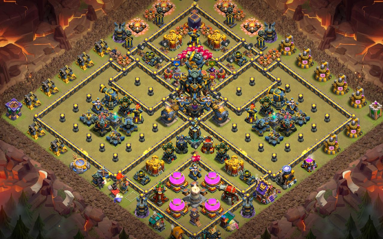 Town Hall 17 War Base layout by Jastineeex