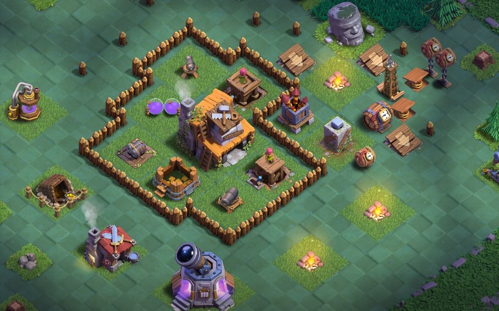 Builder Hall 4 Builder Base layout by AloneIntheDark