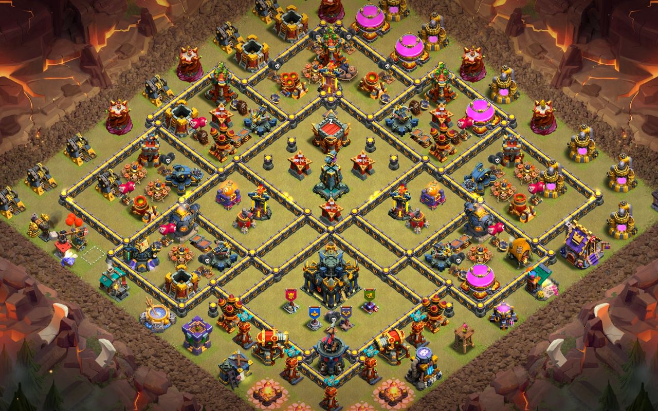 Town Hall 17 War Base layout by Jastineeex