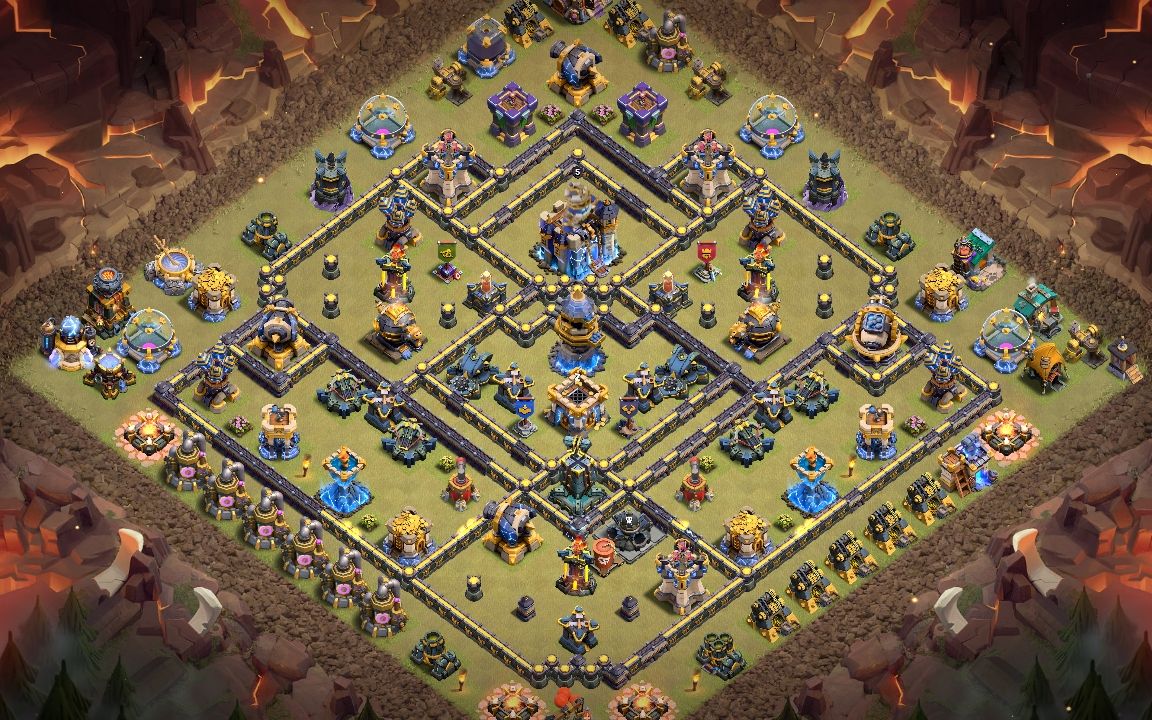 Town Hall 18 War Base layout by [::MJCC::]