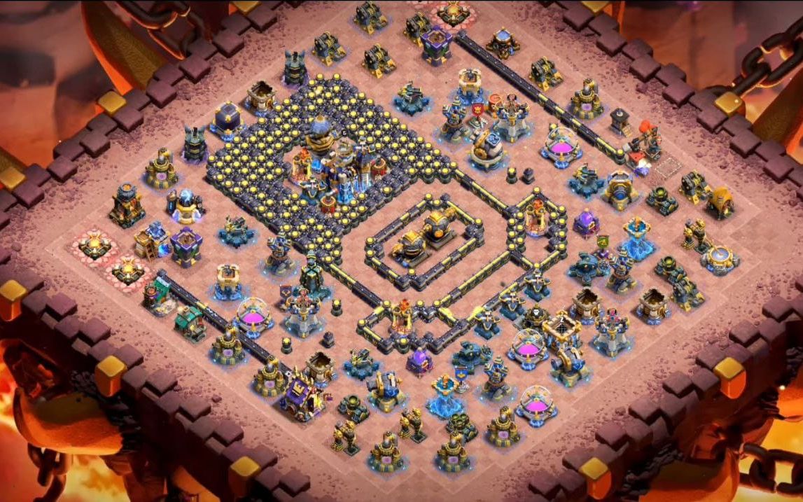 Town Hall 18 Trophy Base layout by BASE MAKER