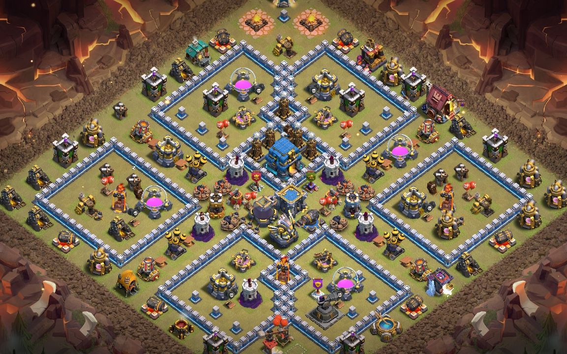 Town Hall 12 War Base layout by GodzillaXXL