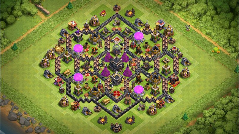 Town Hall 9 Trophy Base layout by TReX
