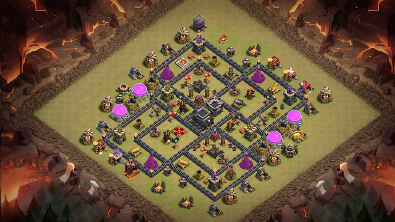 Town Hall 9 War Base layout by TReX