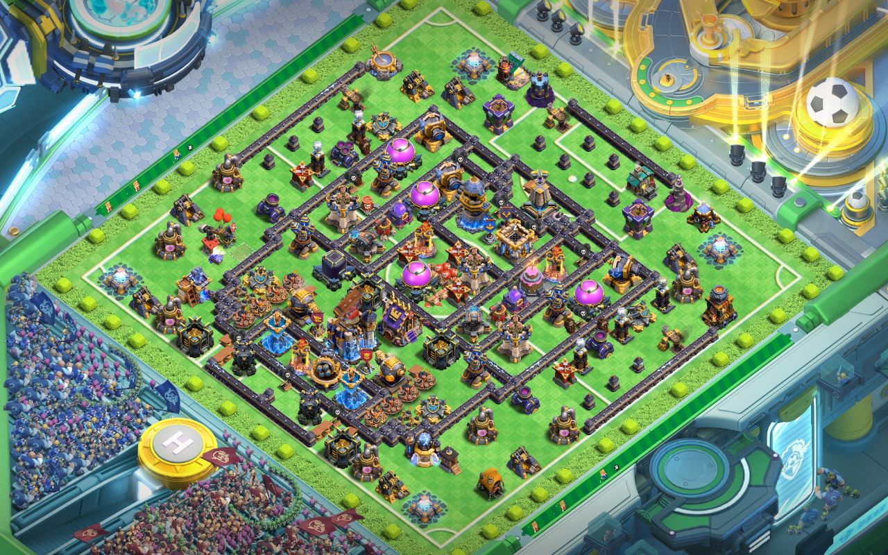 Town Hall 18 Trophy Base layout by Shakil Ahmed