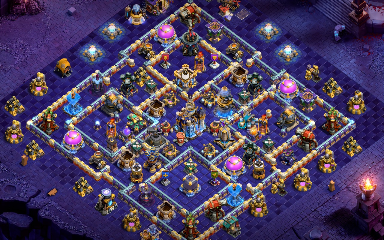 Town Hall 18 Hybrid Base layout by Sn0w0wl