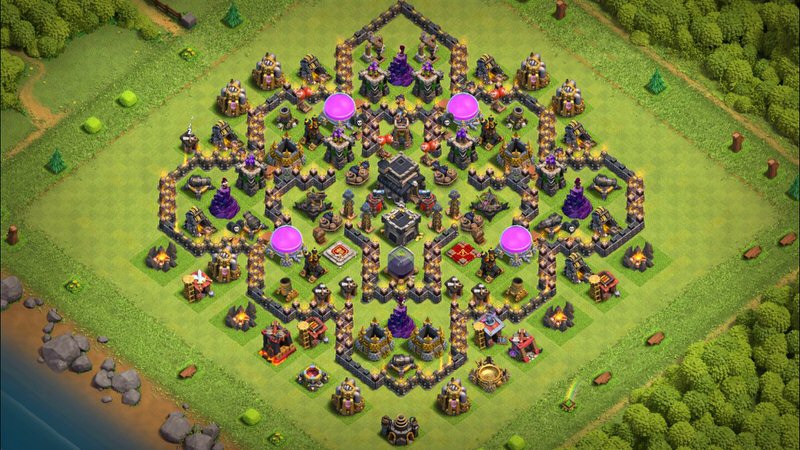 Town Hall 9 Hybrid Base layout by TReX