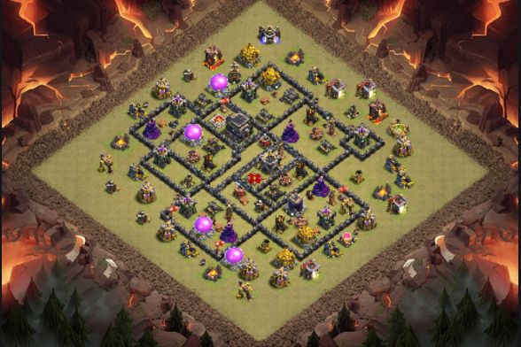 Town Hall 9 War Base layout by Shubhajit
