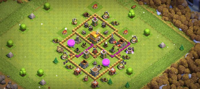 Town Hall 6 Trophy Base layout by MaGic