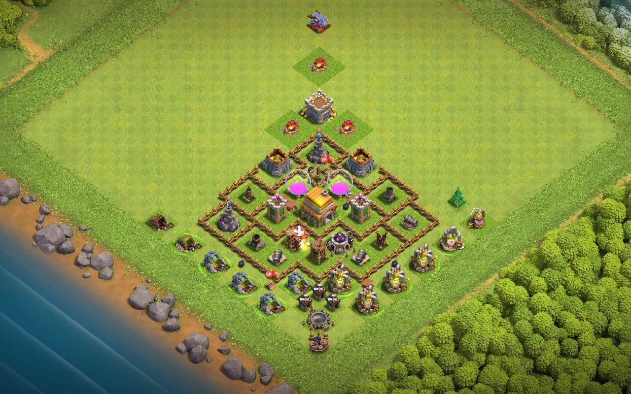 Town Hall 6 Trophy Base layout by Ali