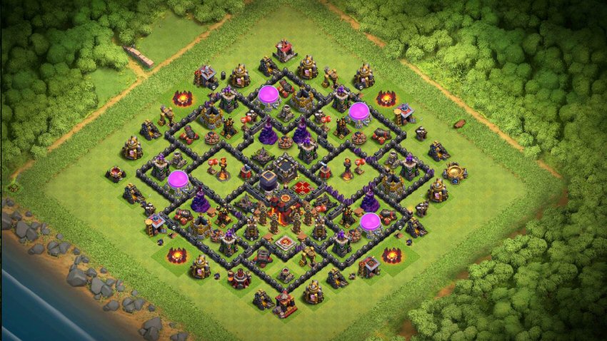 Town Hall 10 Hybrid Base layout by TReX