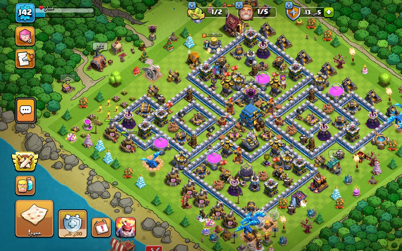 Town Hall 12 War Base layout by احمد العدنان