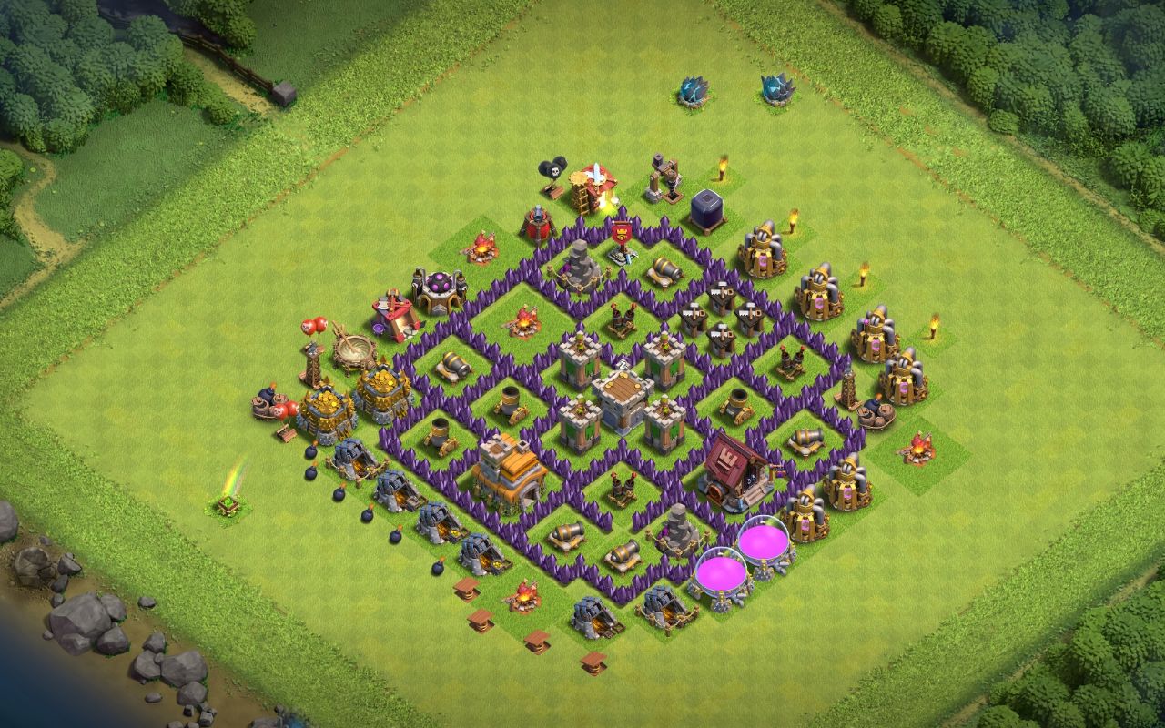 Town Hall 7 War Base layout by فضل