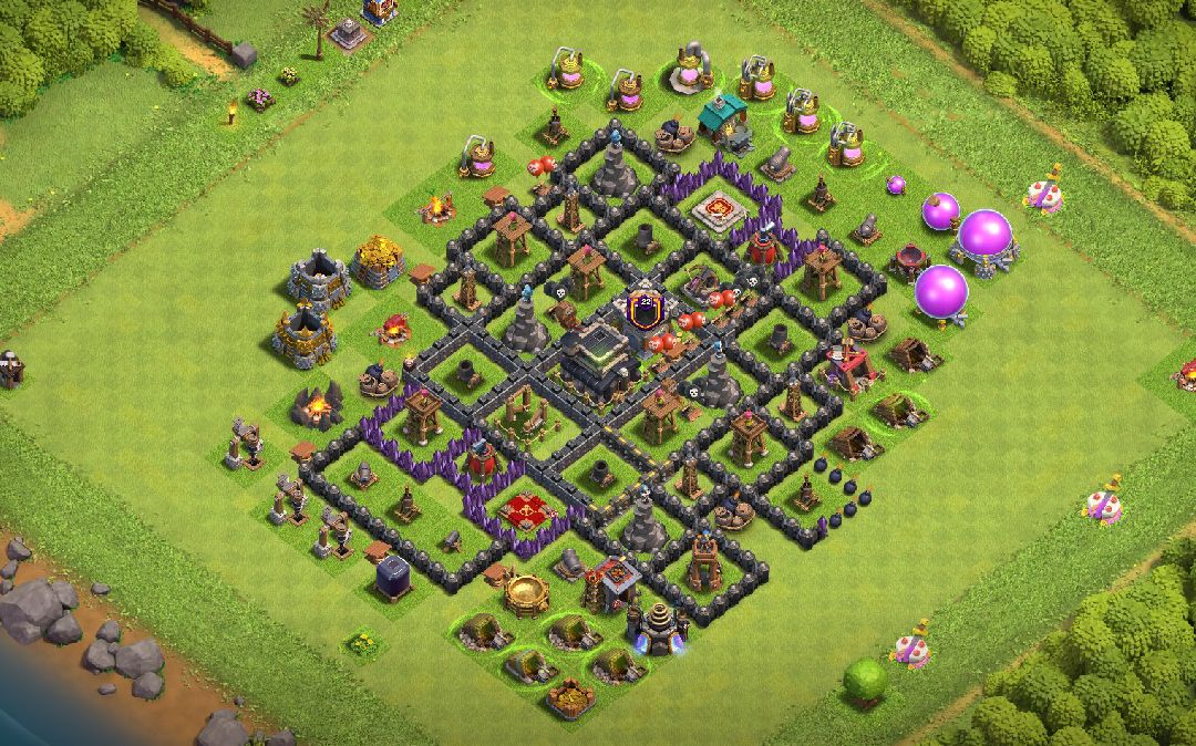 Town Hall 9 War Base layout by Mustafa