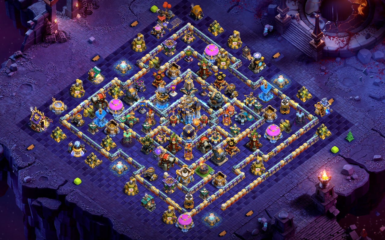 Town Hall 18 Hybrid Base layout by Sn0w0wl