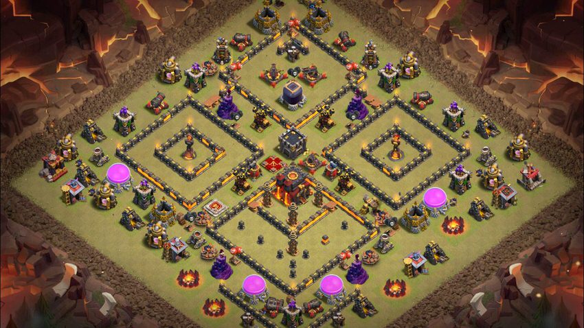 Town Hall 10 War Base layout by TReX