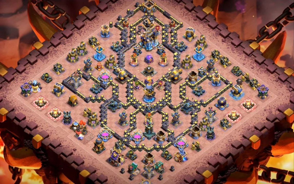 Town Hall 18 Trophy Base layout by BASE MAKER