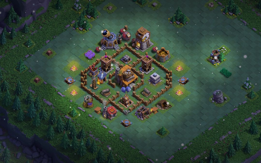 Builder Hall 4 Builder Base layout by Kut