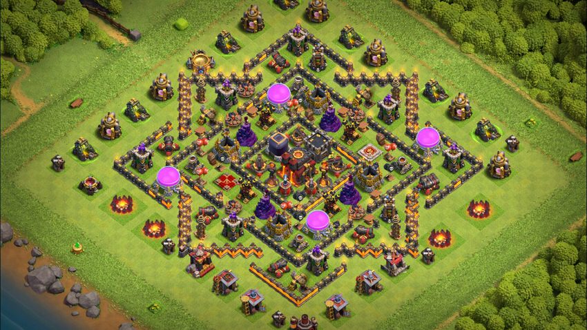 Town Hall 10 Trophy Base layout by TReX