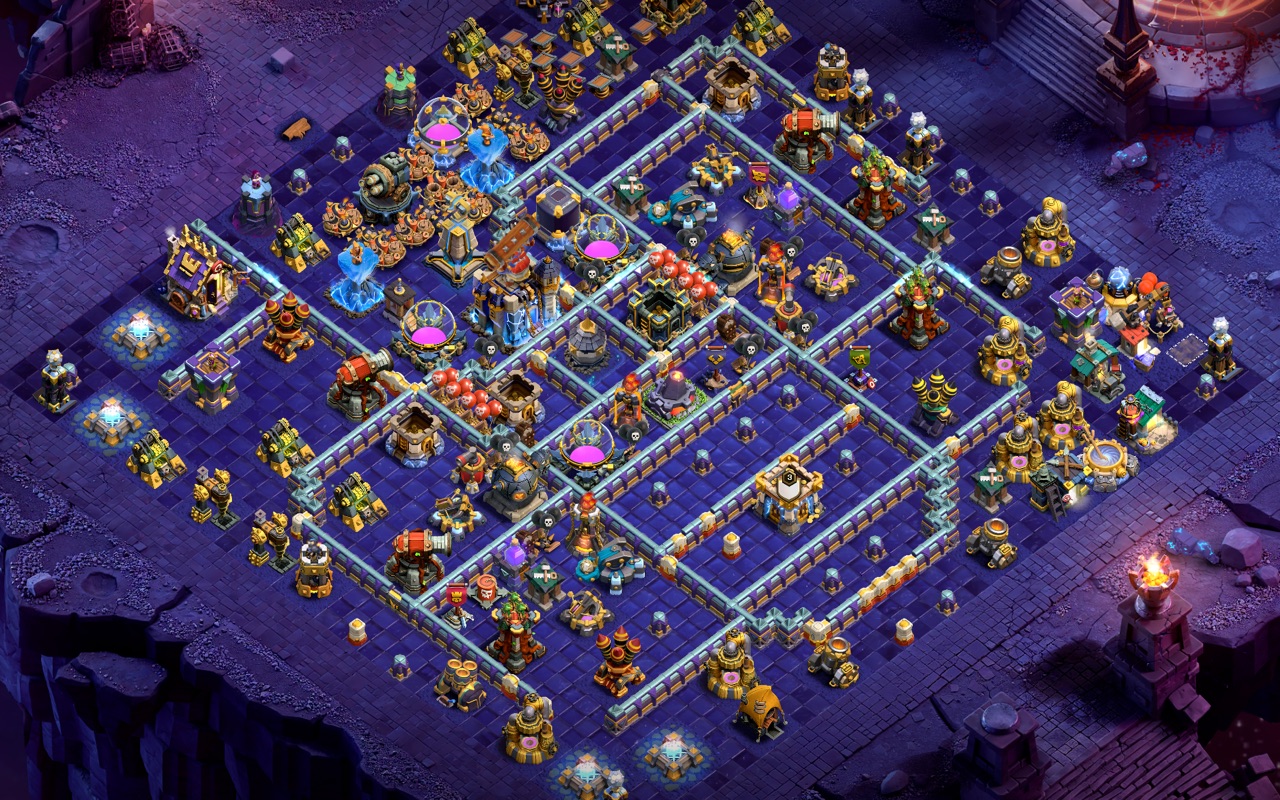 Town Hall 18 Hybrid Base layout by Sn0w0wl