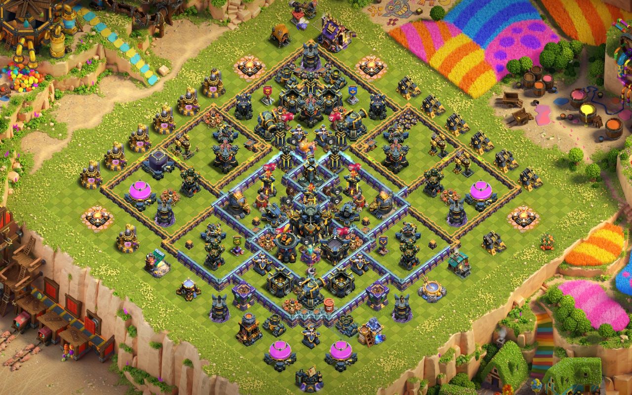 Town Hall 17 War Base layout by Wired