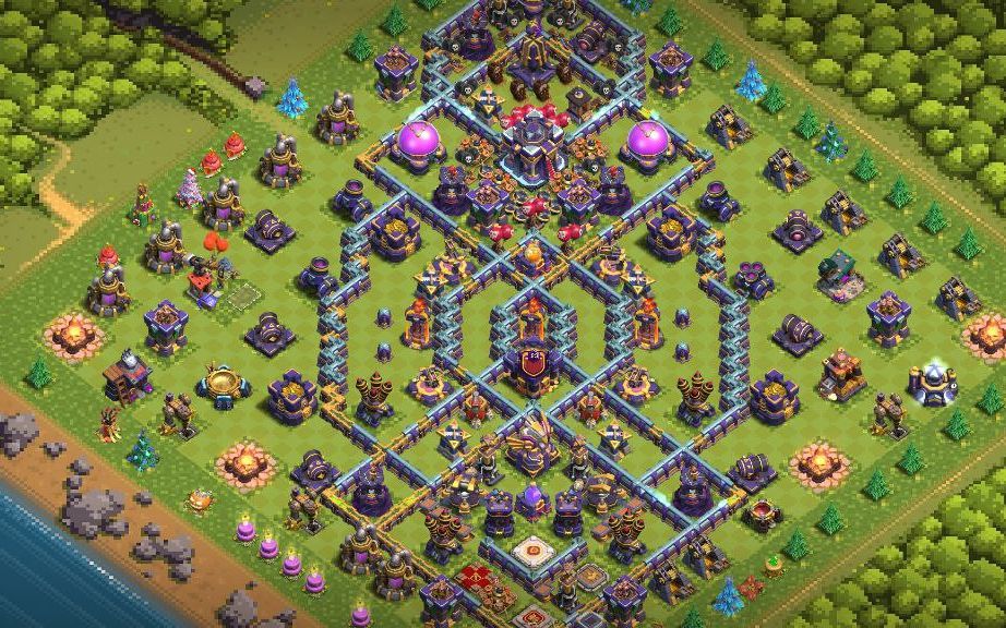 Town Hall 15 Trophy Base layout by XLR8