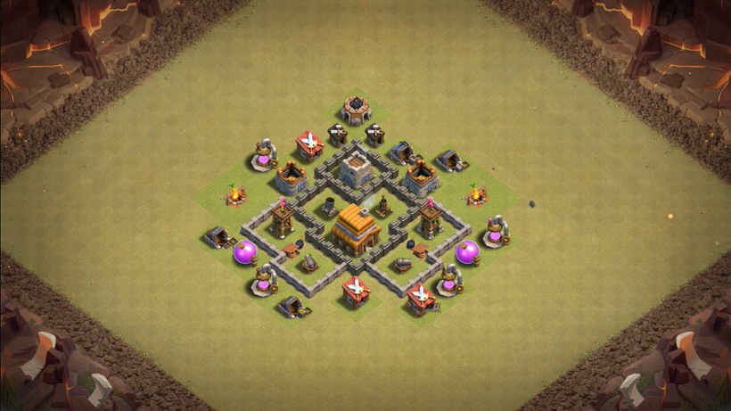 Town Hall 4 War Base layout by TReX