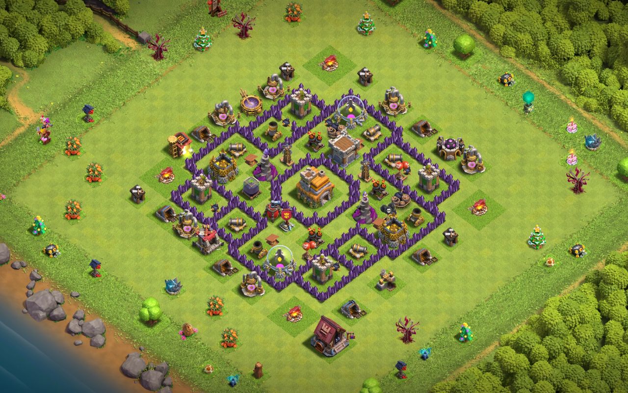 Town Hall 7 Trophy Base layout by Rem