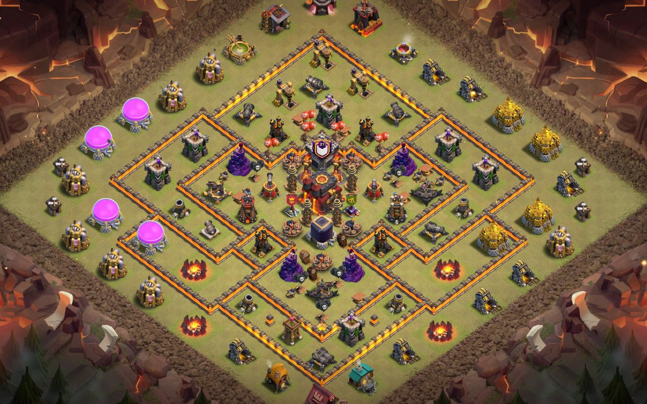 Town Hall 10 Trophy Base layout by AMU SAGA
