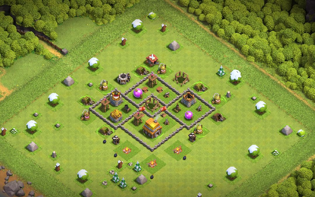 Town Hall 5 Farming Base layout by ANGRY WAR CLAN
