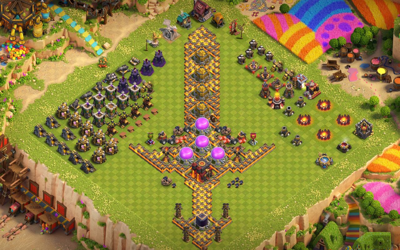 Town Hall 10 Fun Base layout by Voidrex