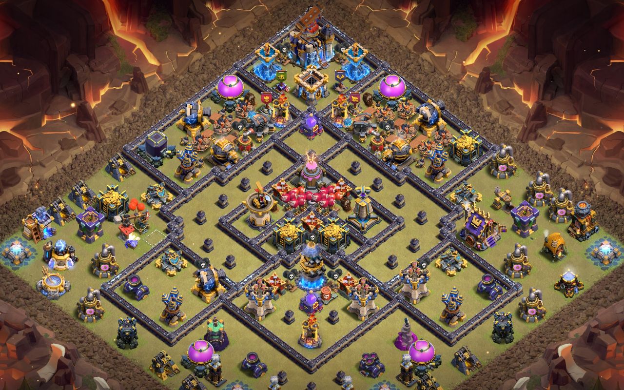Town Hall 18 Trophy Base layout by Shakil Ahmed